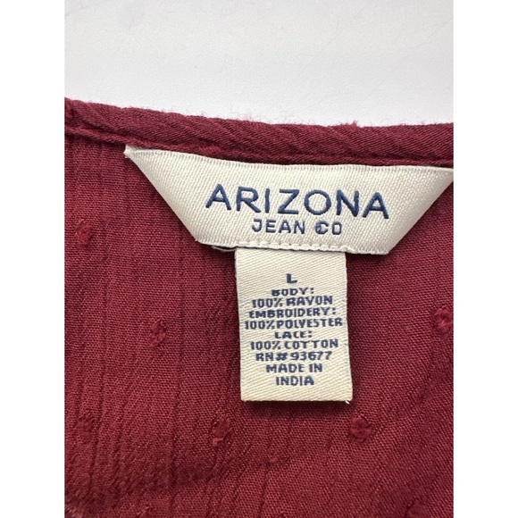 Arizona Jean Co. Floral Embroidered V-Neck Long Sleeve Top - Picture 8 of 11